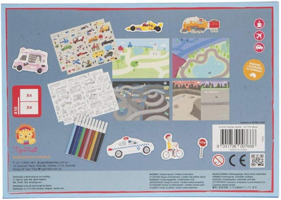 Juego de Manualidades - Set de Pegatinas - Sticker Set on The Move