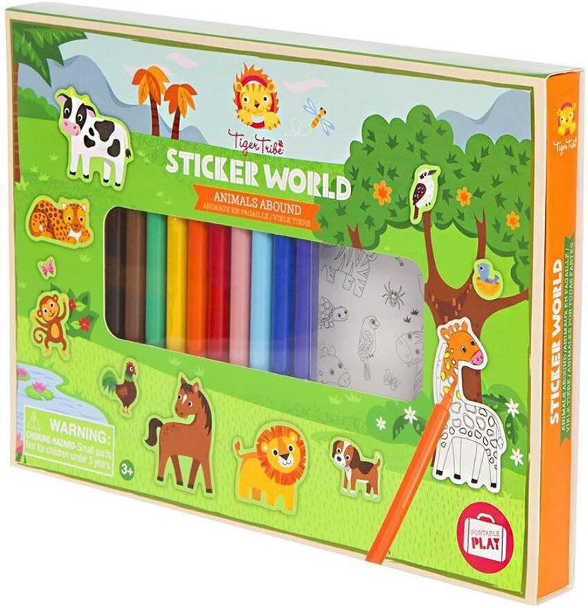 Juego de Manualidades - Set de Pegatinas - Sticker Set Animals Abound