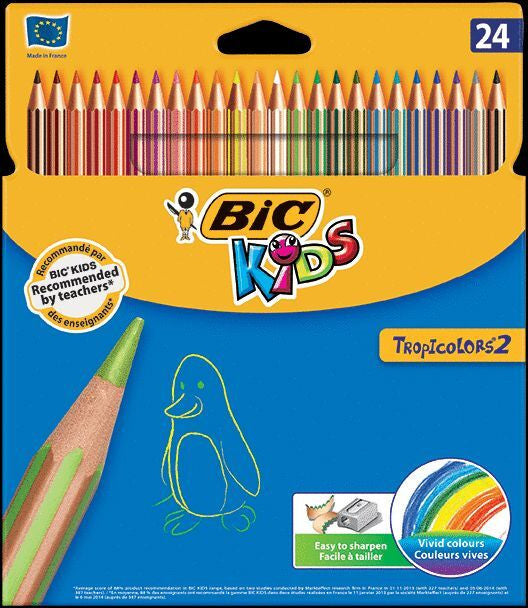 Lápices de colores 24 unidades - bic