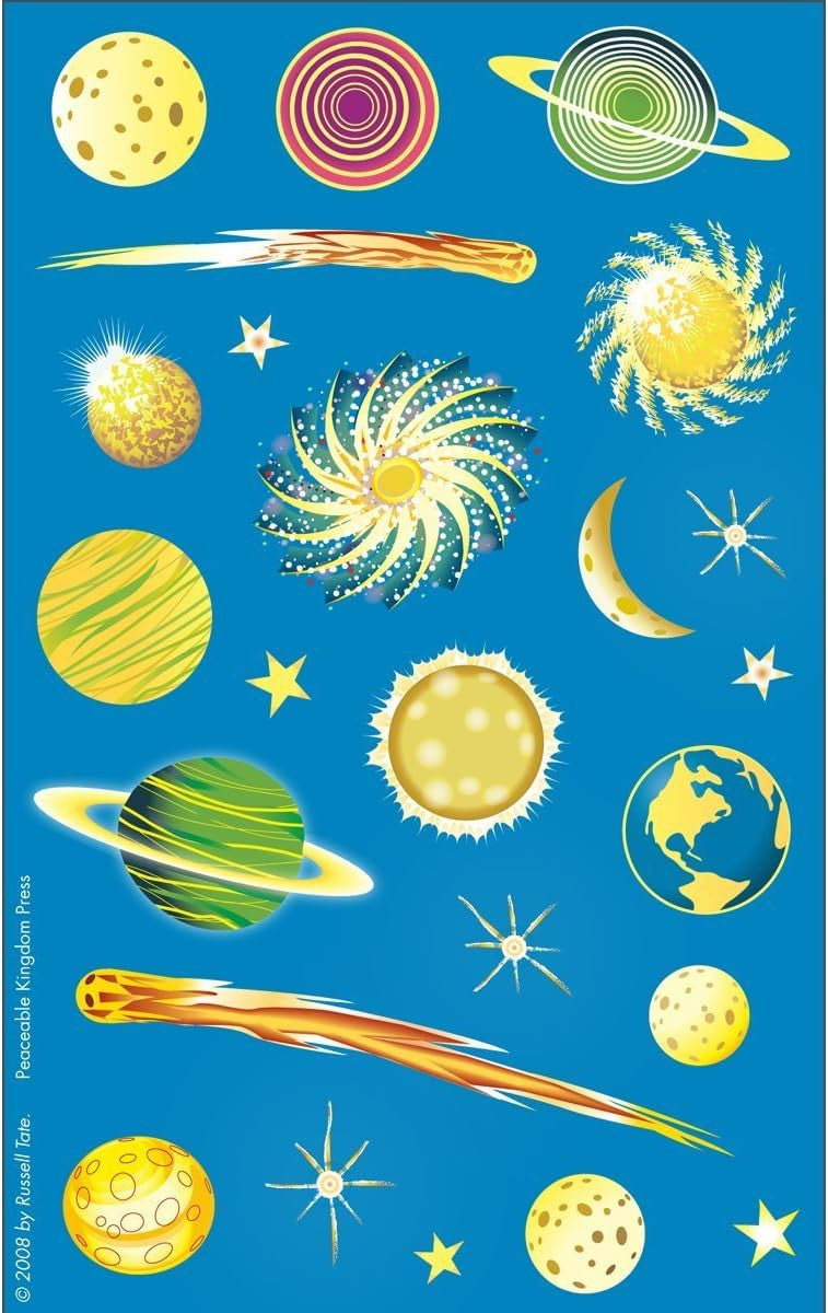 Pegatinas del Espacio que Brillan en la Oscuridad