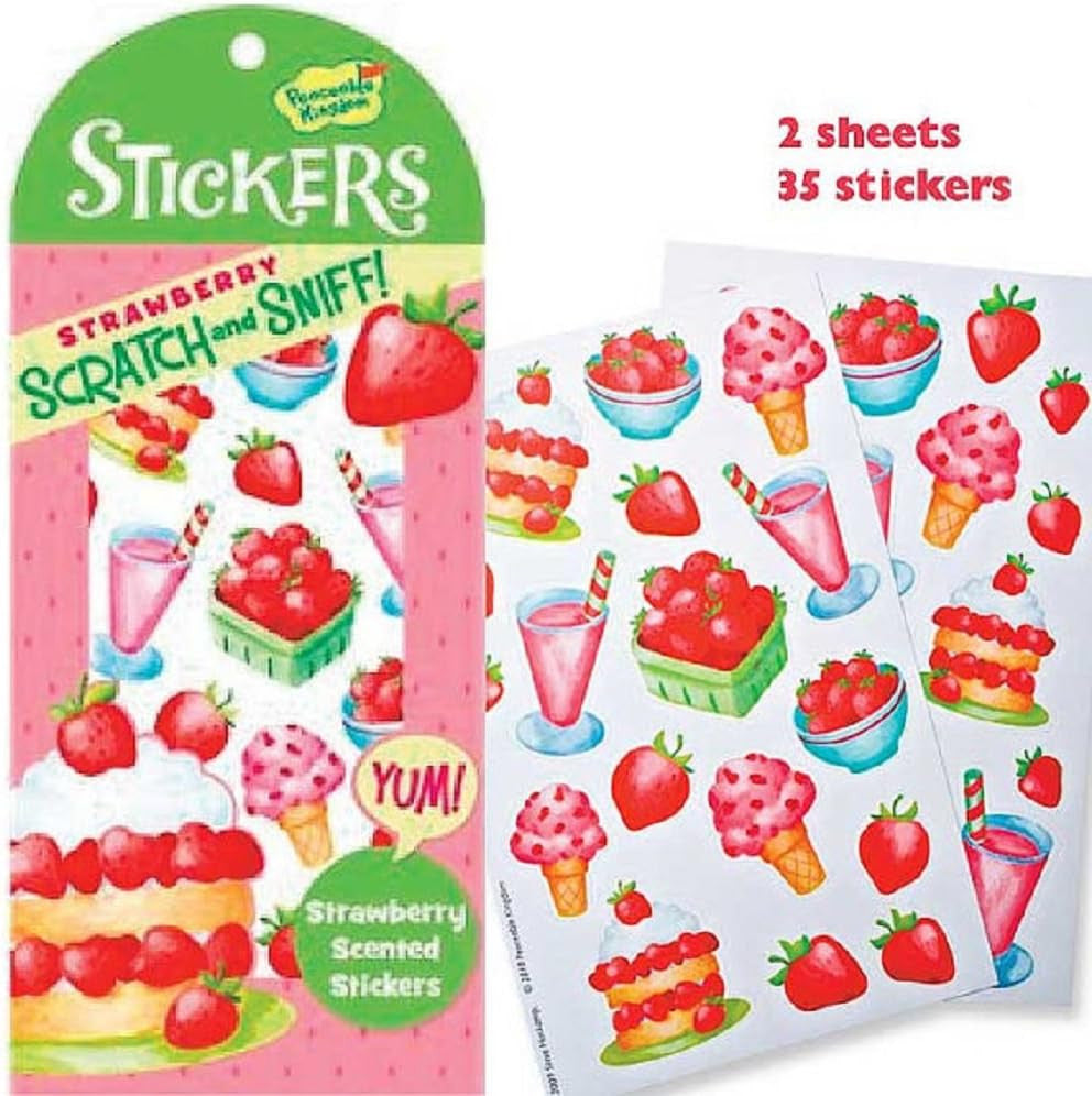 Pegatinas para Rascar y Oler Strawberry - Scratch ad Sniff