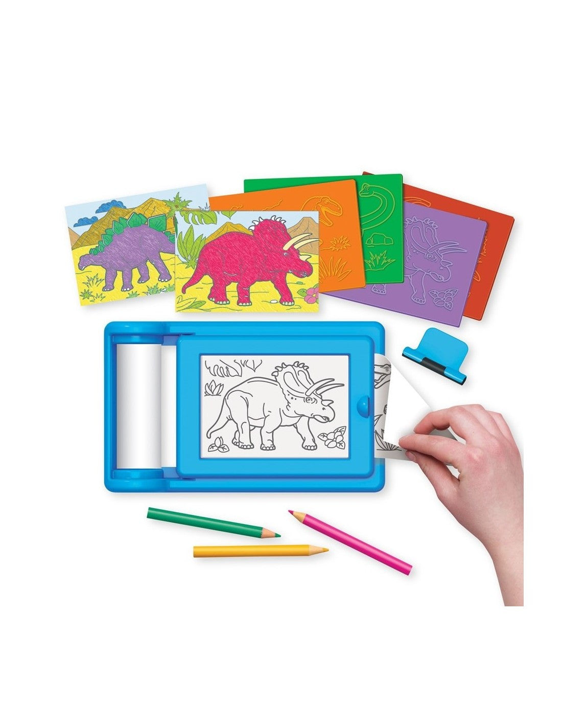 Estudio de Arte de Dinosaurios - Rub Art Studio Dinosaur - Kidz Maker - 4M