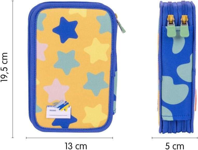 Estuche 2 Pisos con Contenido color Azul - Plumier Milán - Milán