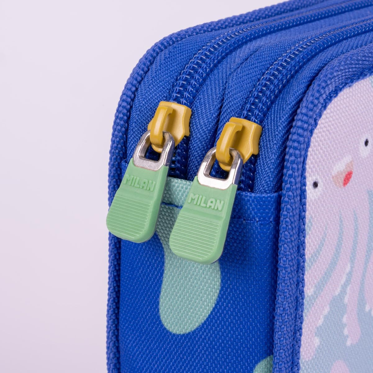 Estuche 2 Pisos con Contenido color Azul - Plumier Milán - Milán