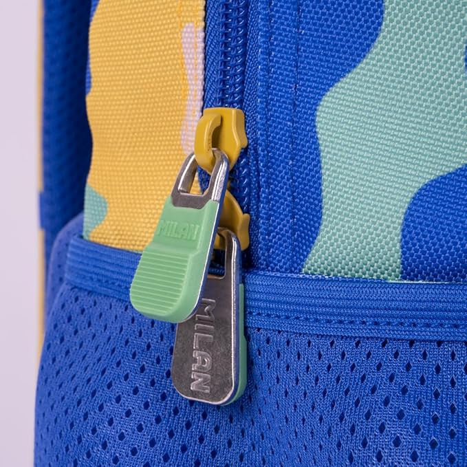 Mochila Escolar Milán 2 Cremalleras Color Azul - Serie Blue Odyssey - Milán
