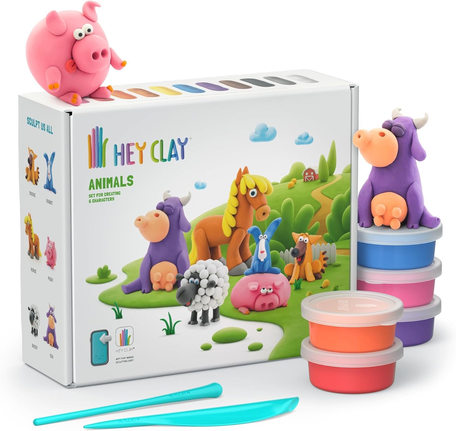 Juego de Moldear - Juego de Manualidades  - Animales set 6 figuras - Ludilo