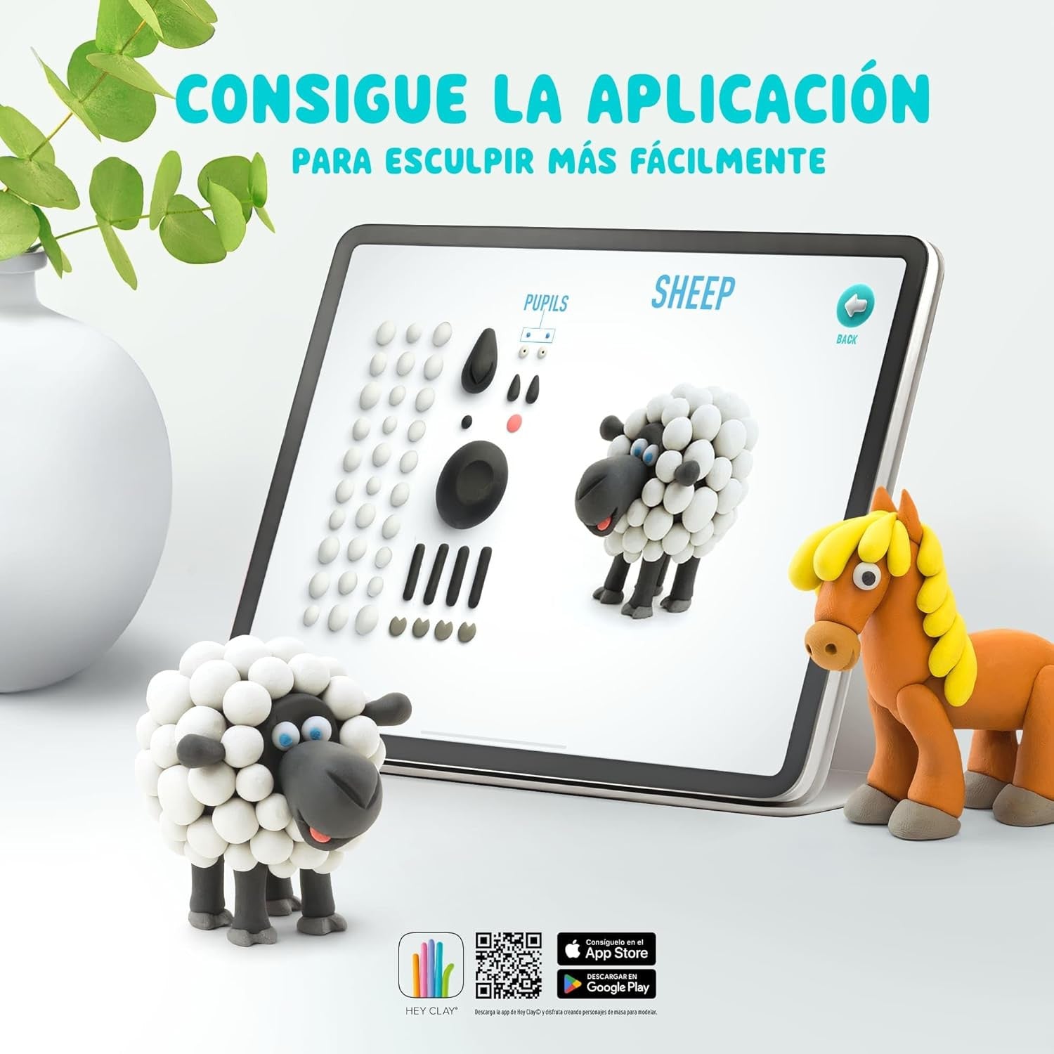 Juego de Moldear - Juego de Manualidades  - Animales set 6 figuras - Ludilo