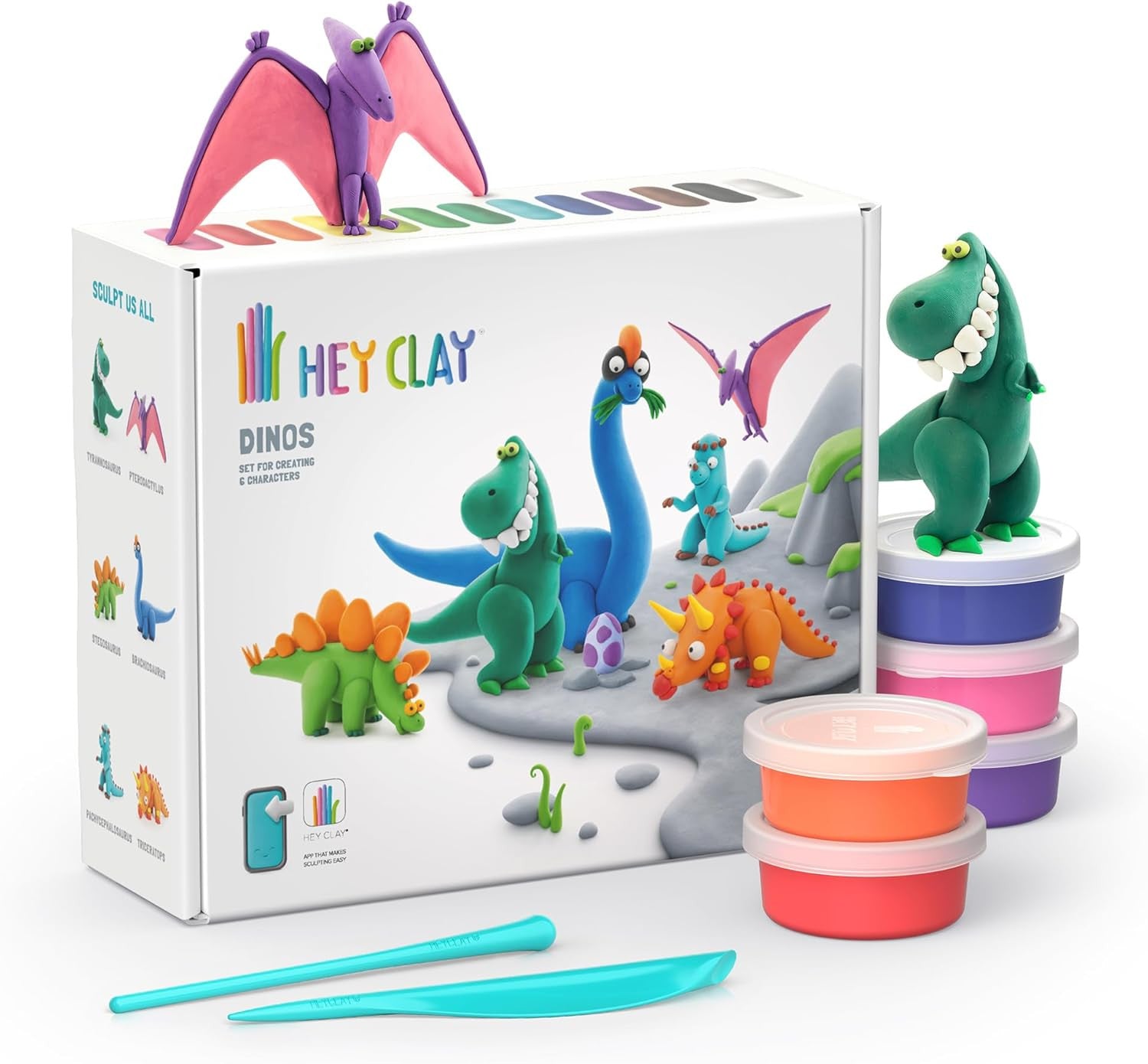 Juego de Moldeado - Juego de Manualidades - Dinosaurios set 6 figuras - Ludilo