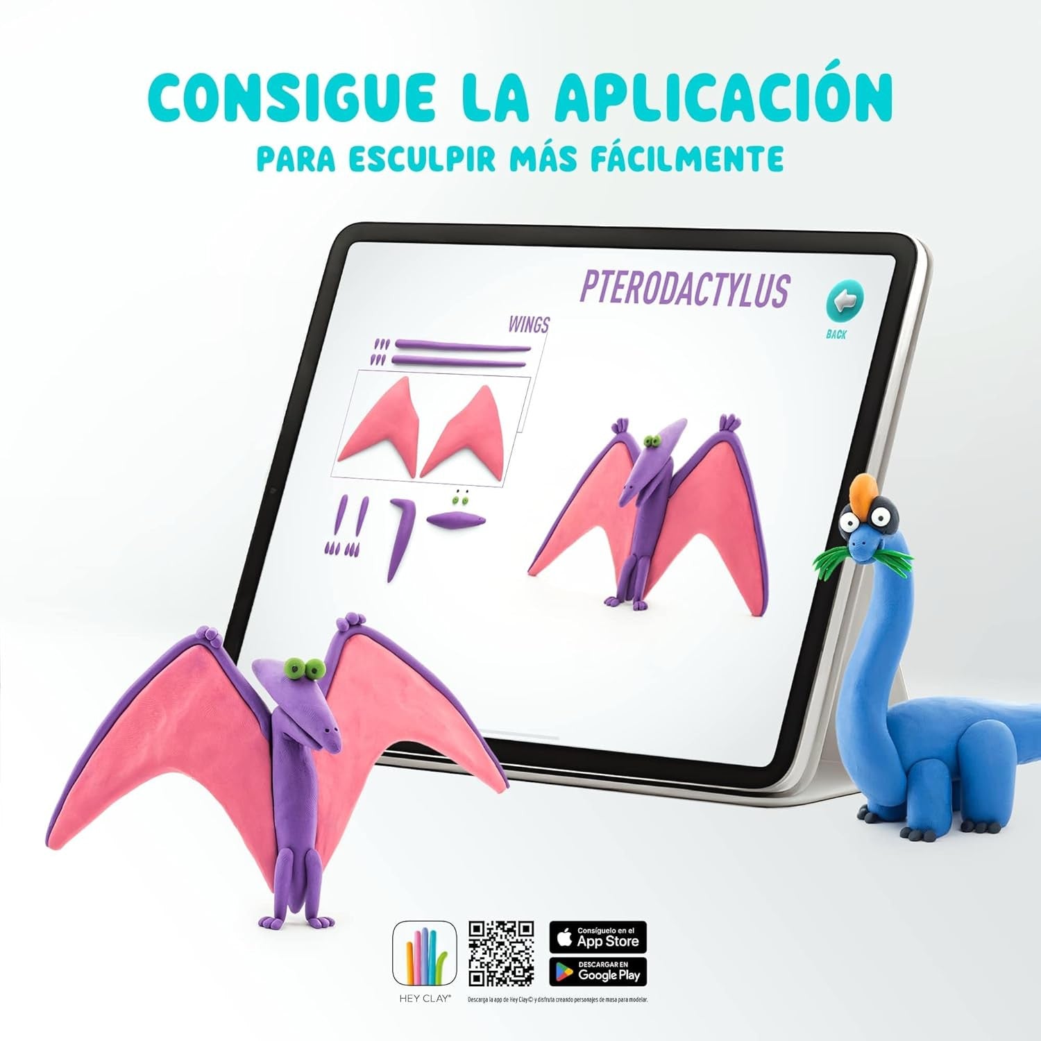Juego de Moldeado - Juego de Manualidades - Dinosaurios set 6 figuras - Ludilo