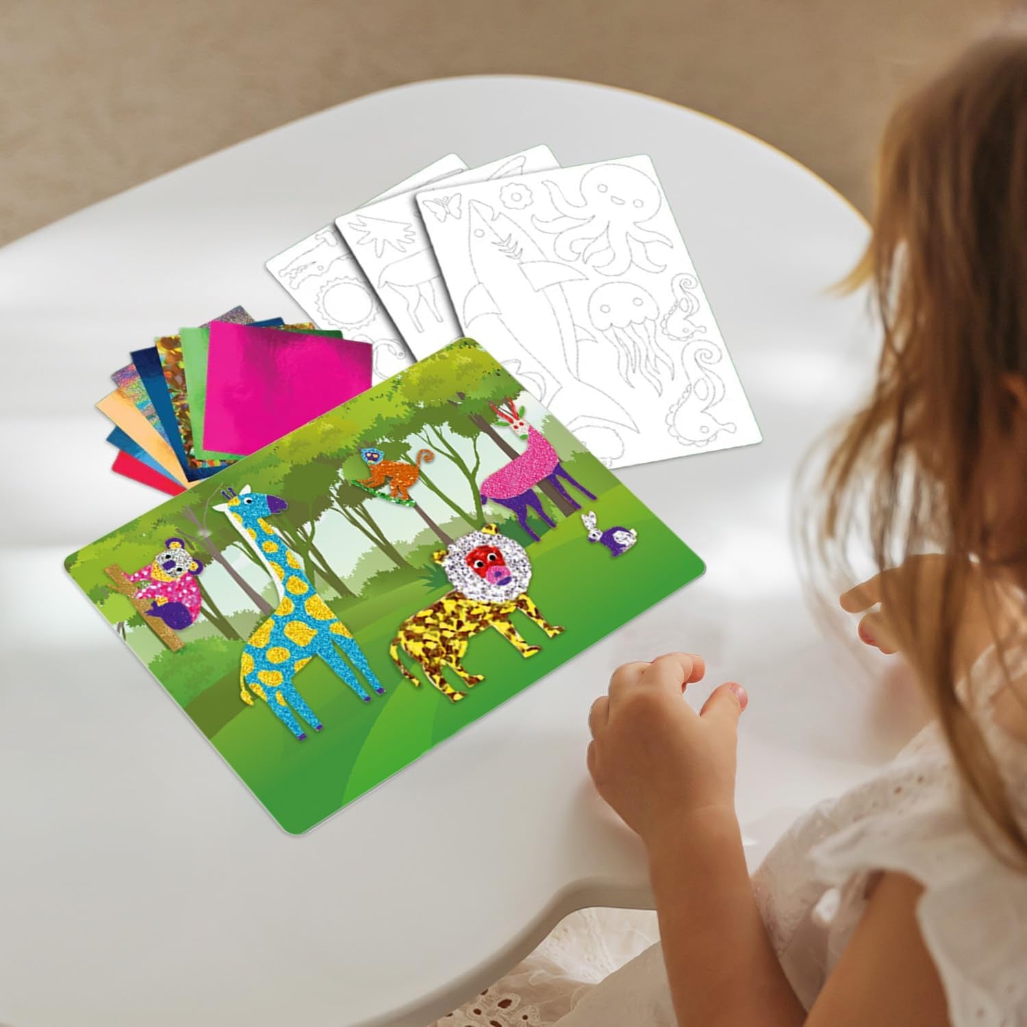Juego de Manualidades - Actividad artística y manual - Foil Fun - Mundo Animal - Ludilo