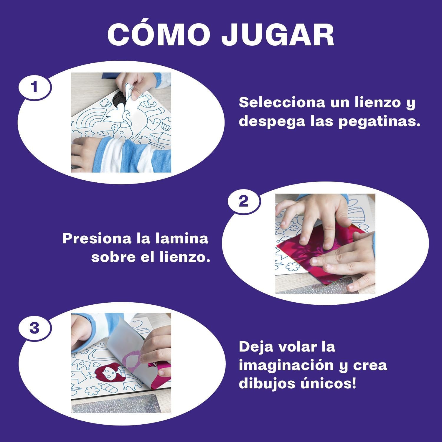Juego de Manualidades - Actividad artística y manual - Foil Fun - Unicornios y Princesas - Ludilo