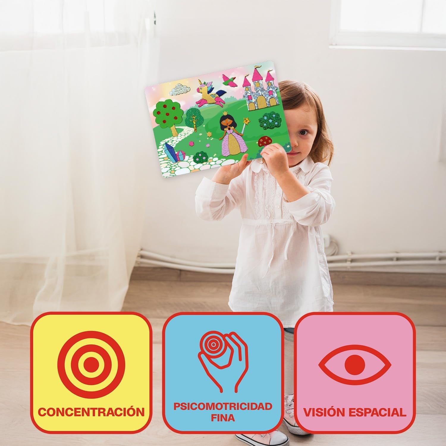 Juego de Manualidades - Actividad artística y manual - Foil Fun - Unicornios y Princesas - Ludilo