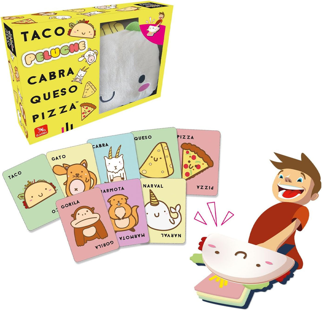 Juego de Cartas - Juego de Mesa Taco Cabra Queso Pizza - Peluche - Ludilo