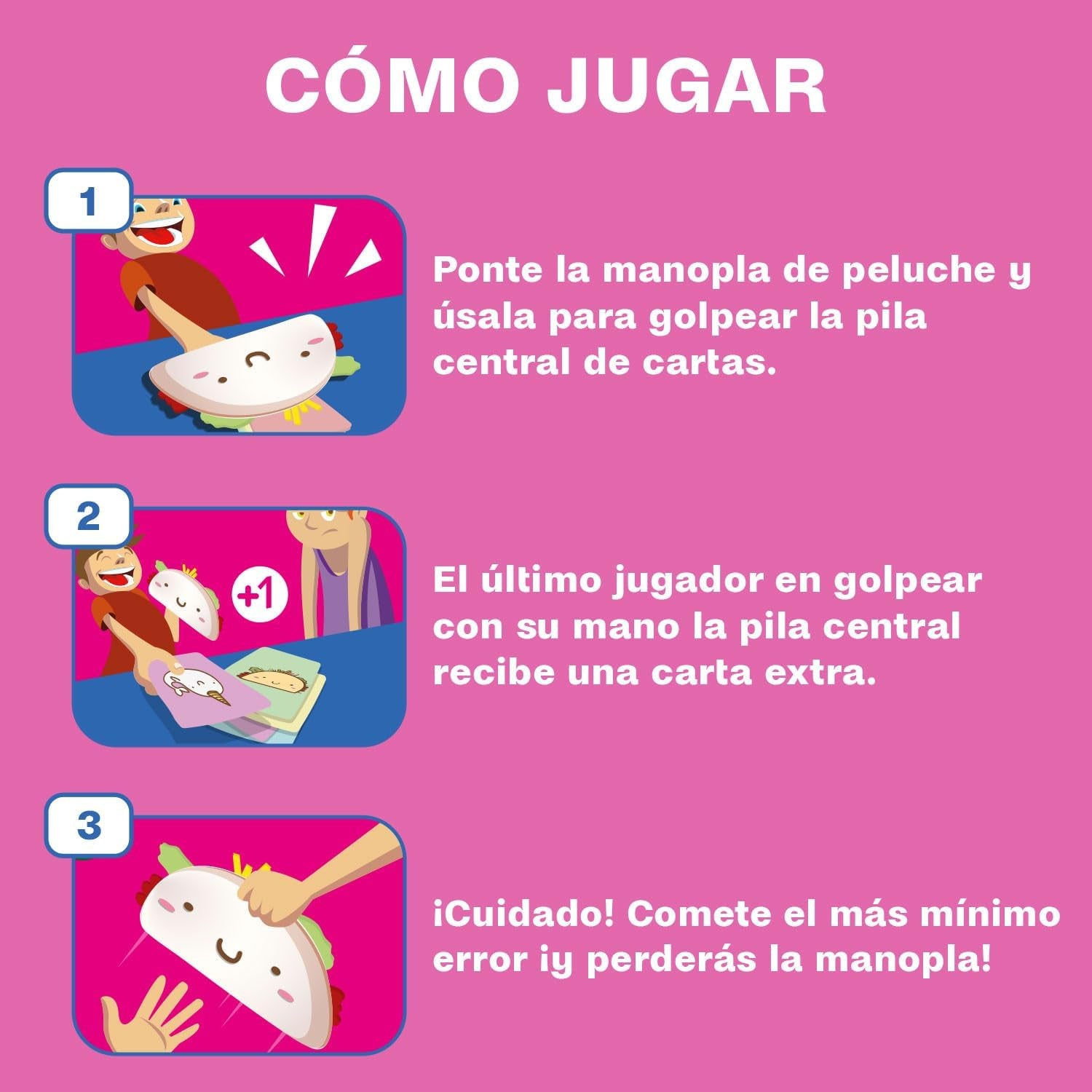 Juego de Cartas - Juego de Mesa Taco Cabra Queso Pizza - Peluche - Ludilo