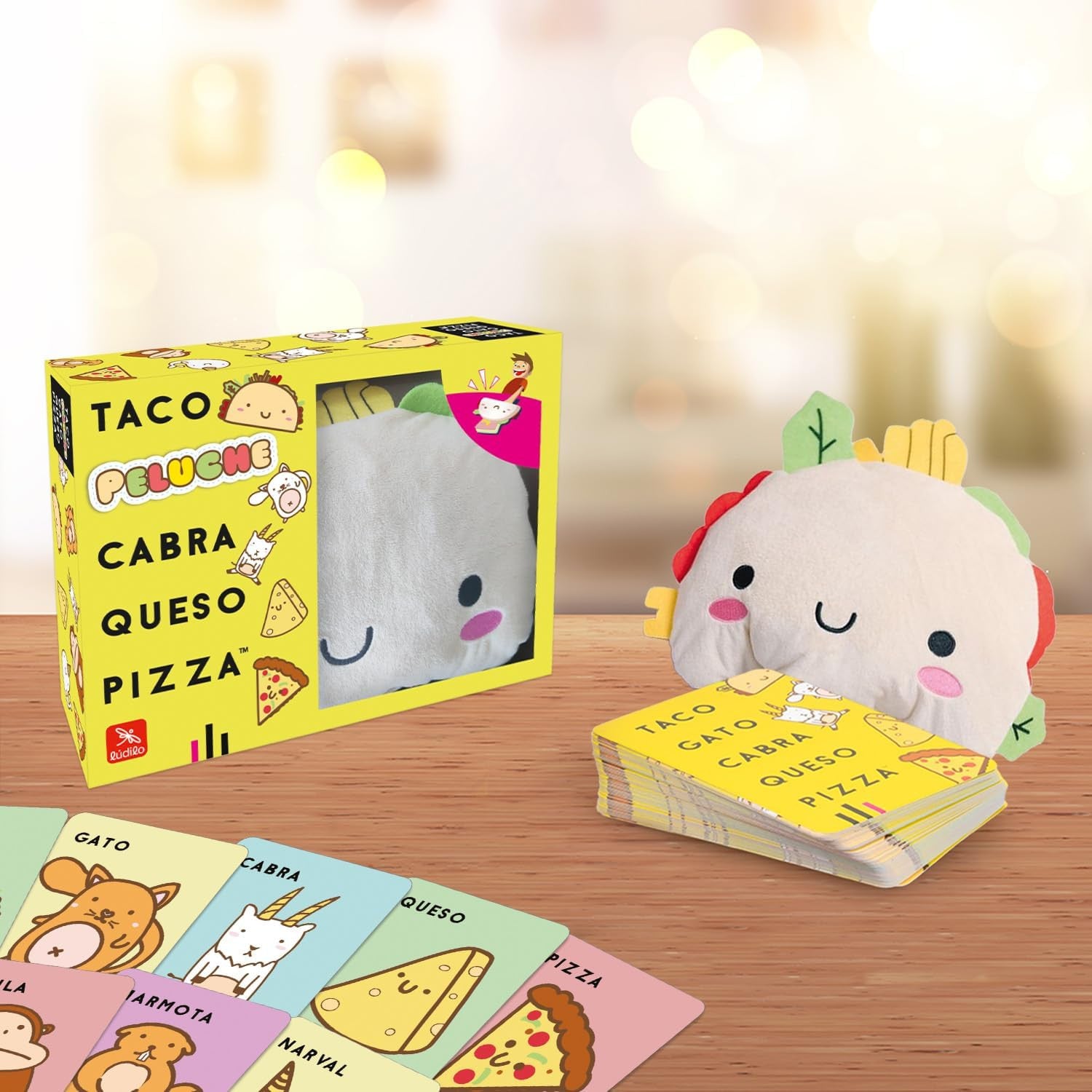 Juego de Cartas - Juego de Mesa Taco Cabra Queso Pizza - Peluche - Ludilo
