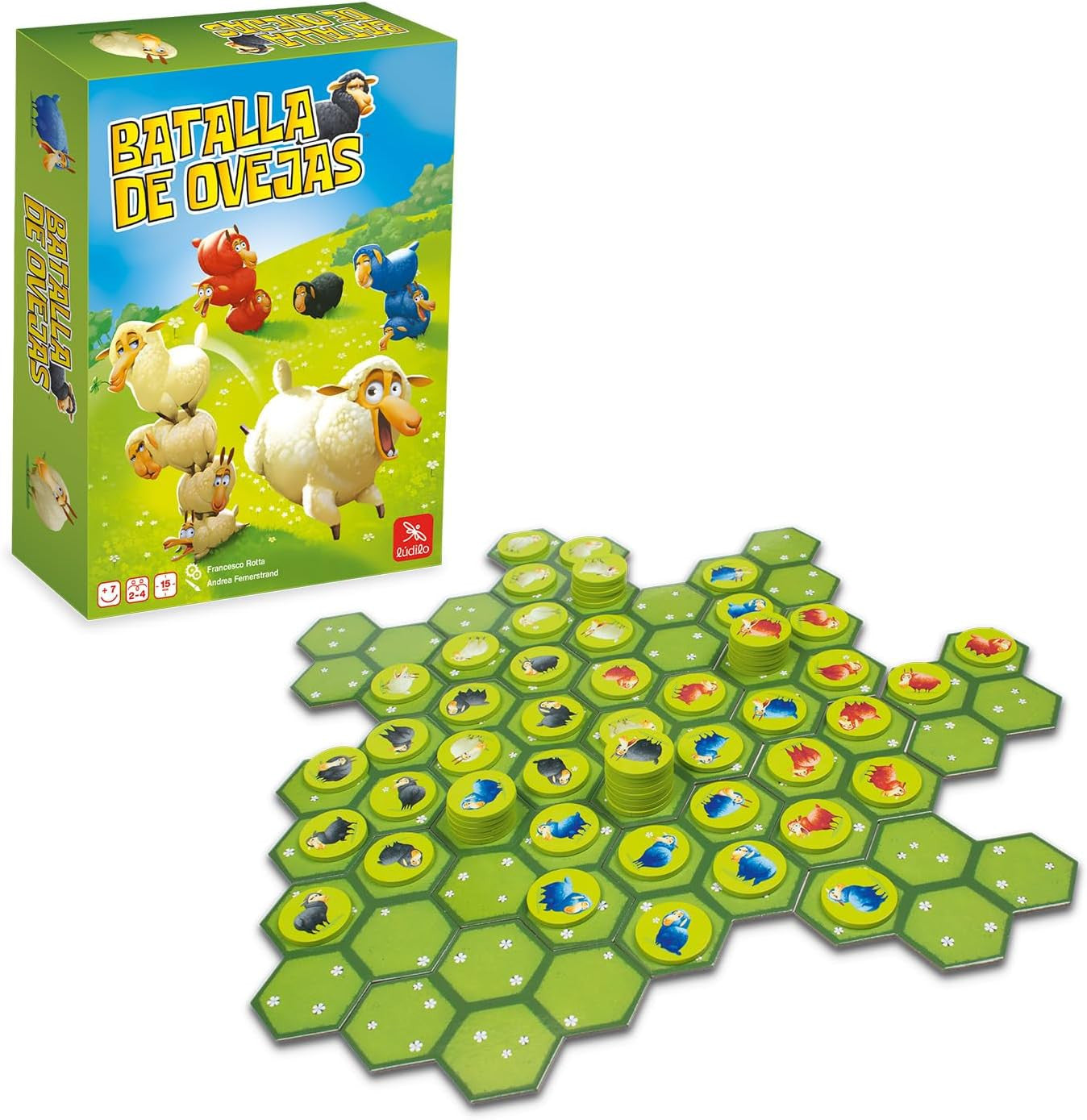 Batalla de Ovejas Ludilo - juego de estrategia familiar para 2-4 jugadores desde 6 años
