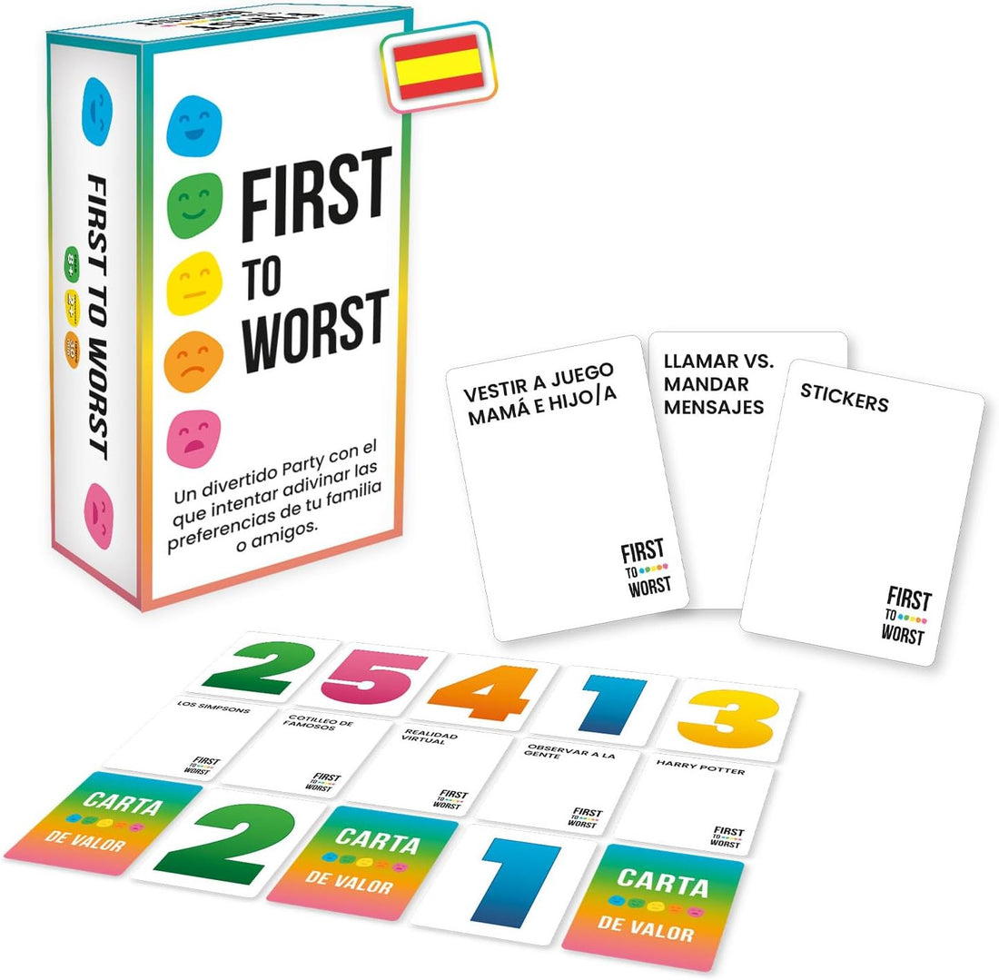 Juego de Mesa - Juego de Cartas First To Worst - Ludilo
