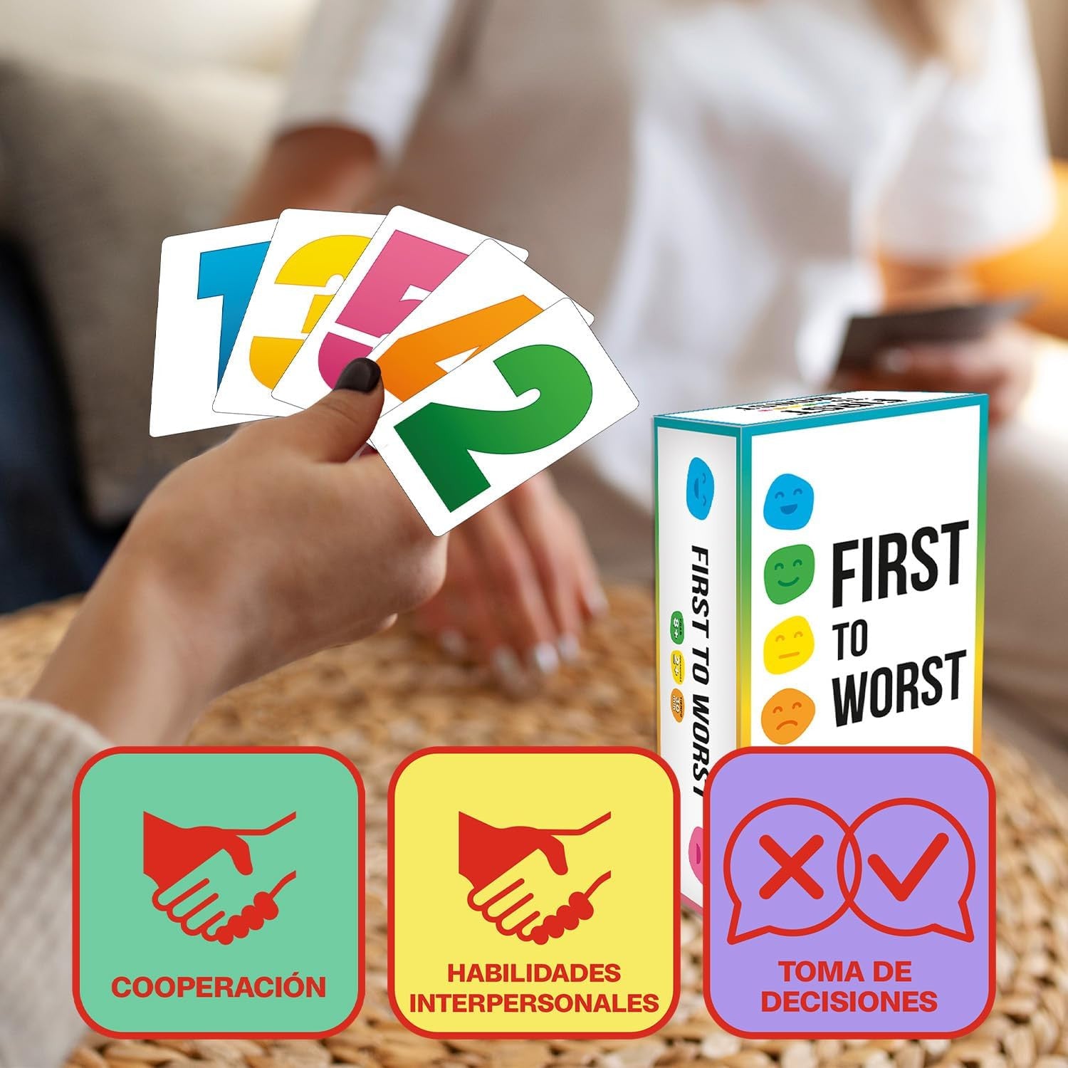 Juego de Mesa - Juego de Cartas First To Worst - Ludilo