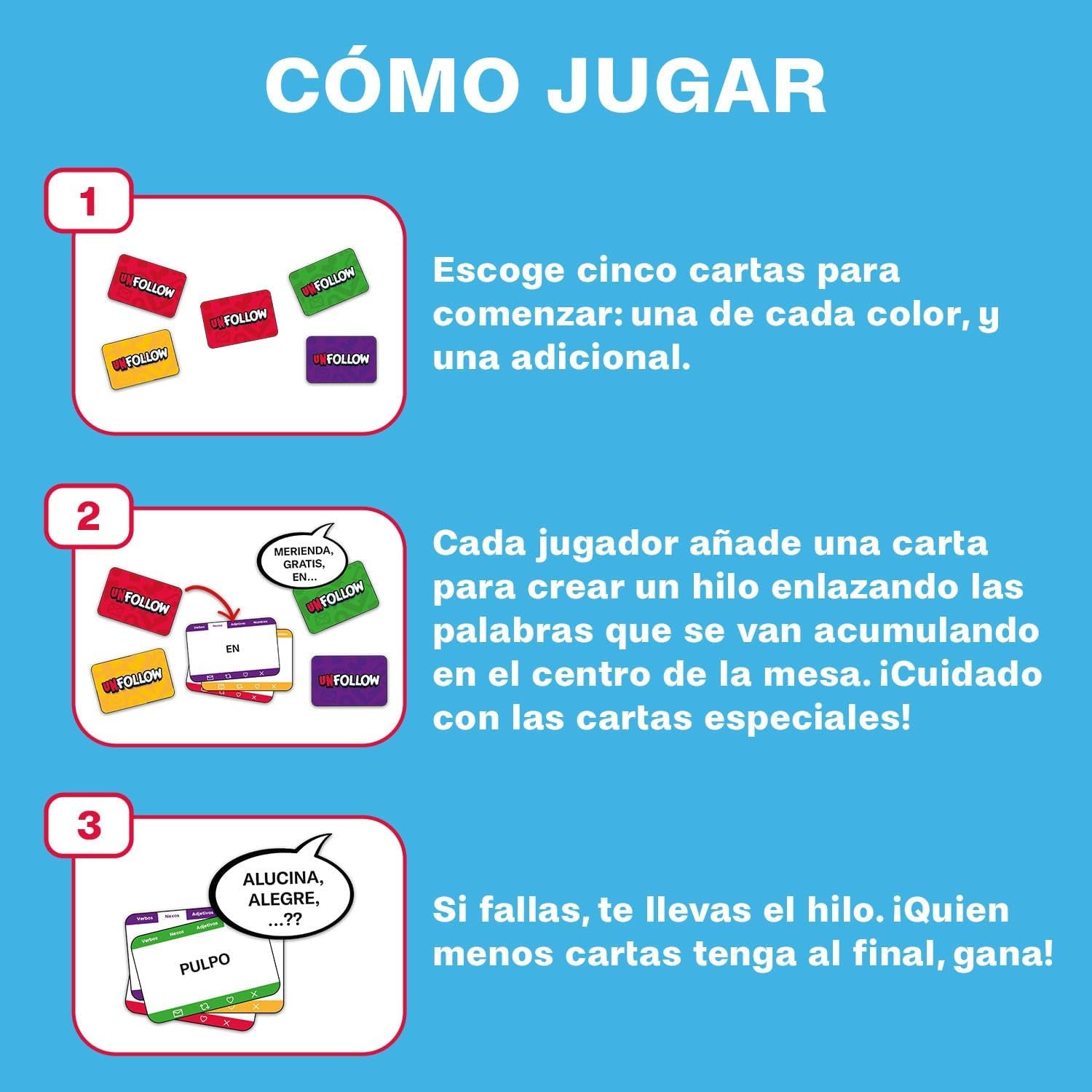 Juego de Cartas y Estrategia - Unfollow - Ludilo