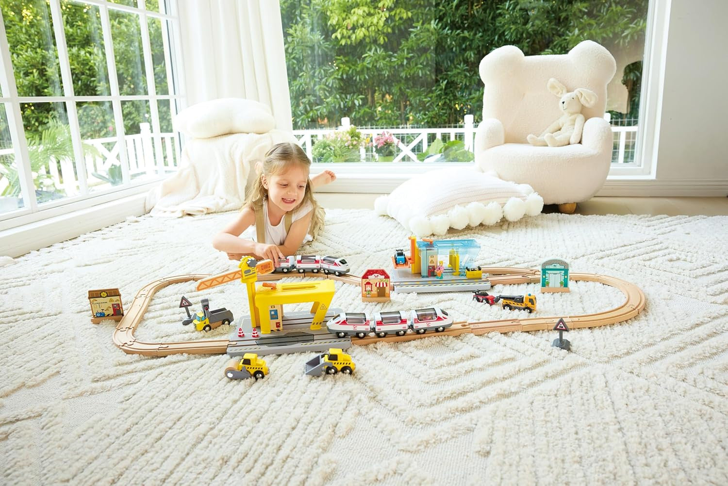Grúa de Construcción para Niños - Railway Crane Construcción - Hape