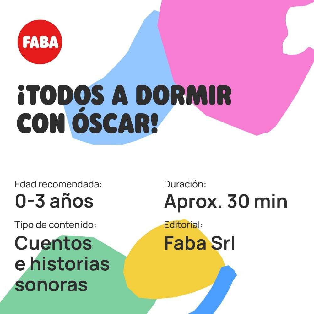 Peluche Sonoro - ¡ Todos a Dormir con Óscar ! - Faba FFE10014