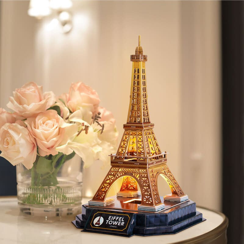 Puzzle 3d : torre eiffel led - worldbrands mn803414