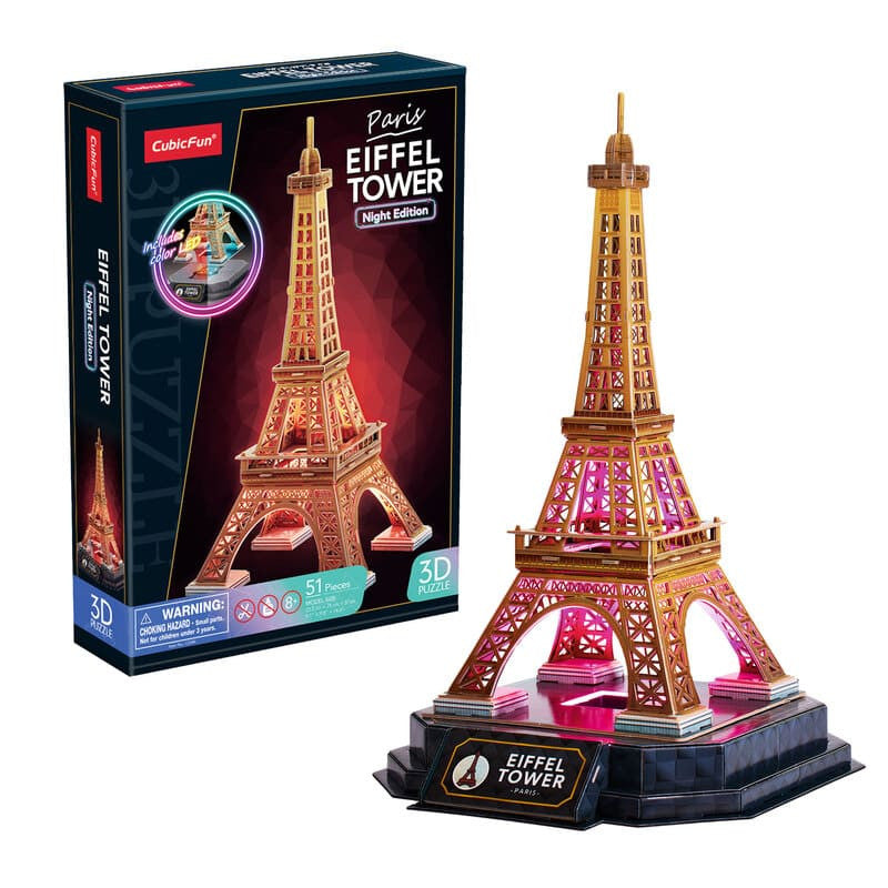 Puzzle 3d : torre eiffel led - worldbrands mn803414