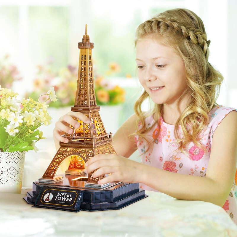 Puzzle 3d : torre eiffel led - worldbrands mn803414