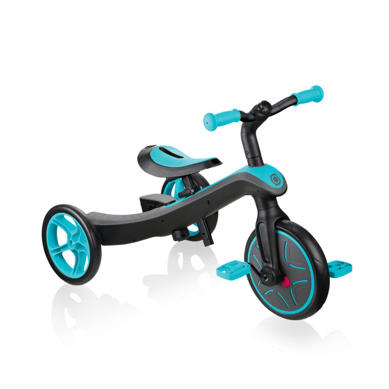 Triciclo - Bicicleta de Equilibrio para niños - Explorer Trike 2 en 1 Verde Azulado - Globber 630-105