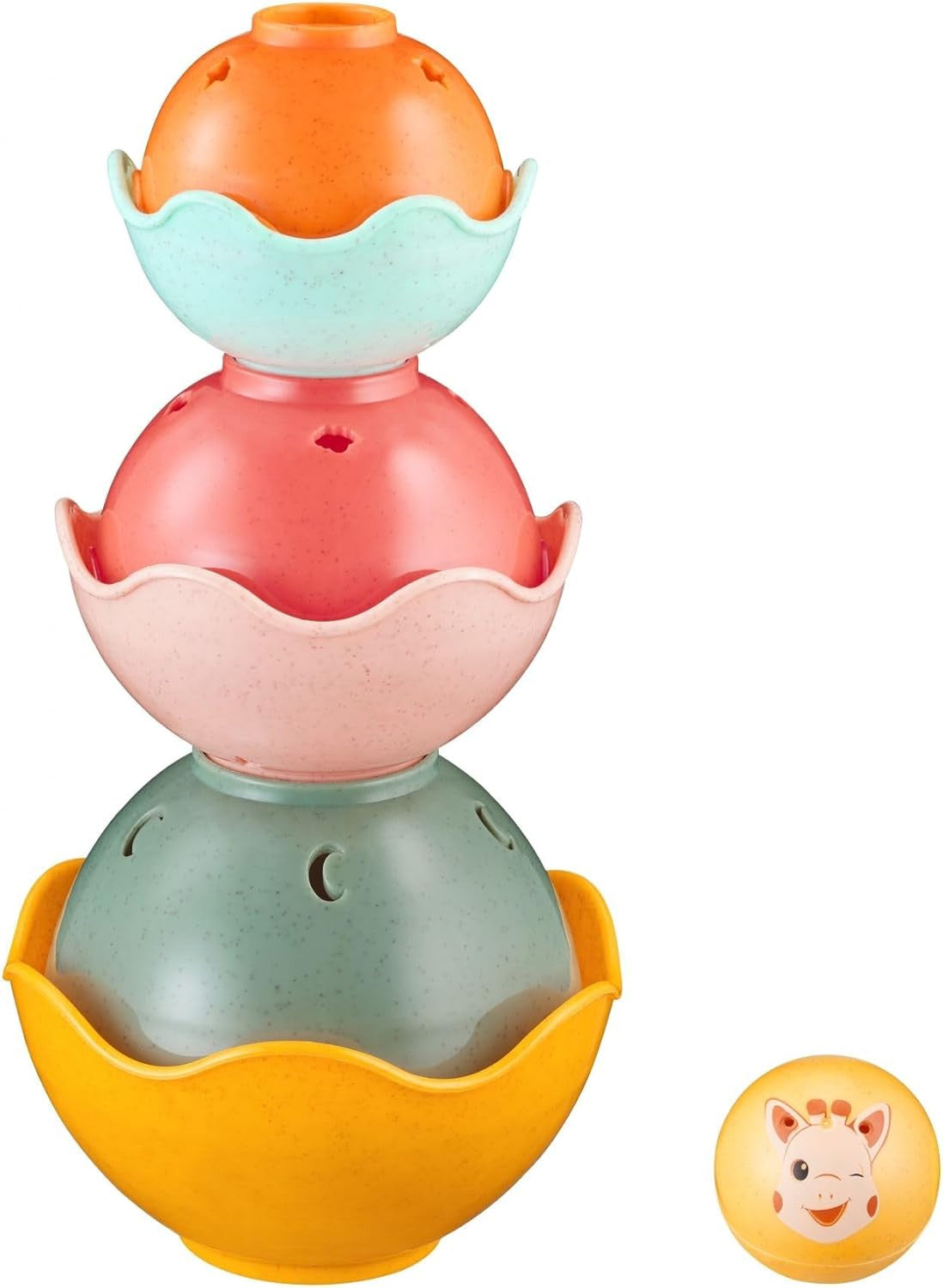 Juego de Motricidad y Lógica - Apilables 6 Cuencos de Colores - Sophie La Girafa 010351