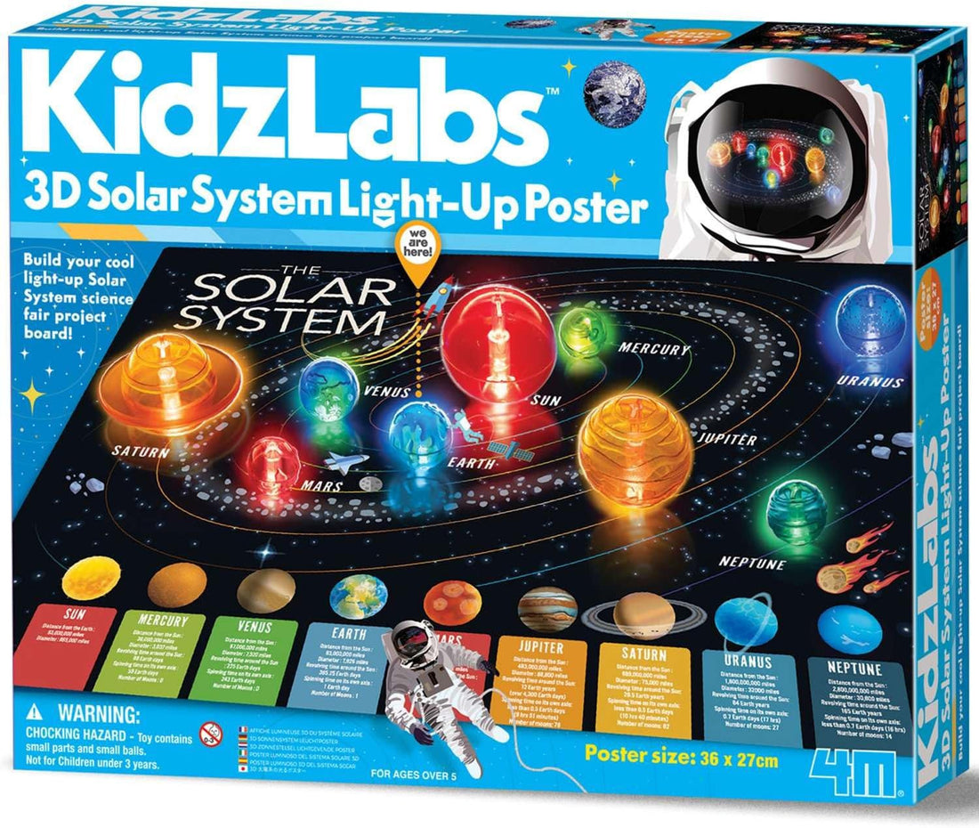 KidzLabs - Póster Iluminado del Sistema Solar 3D - 303461