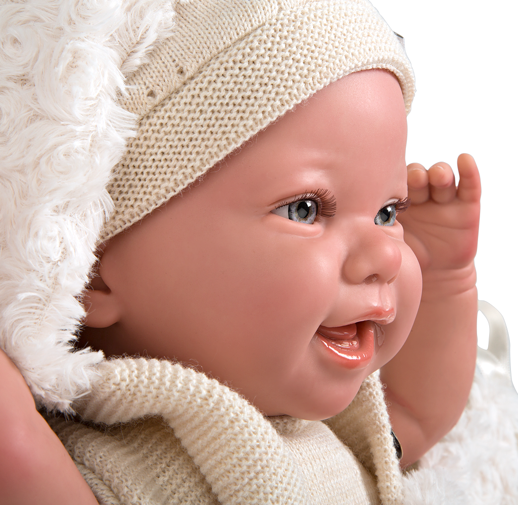 Muñeca reborn arias 45 cm diego c/ saco portabebe - arias 98118
