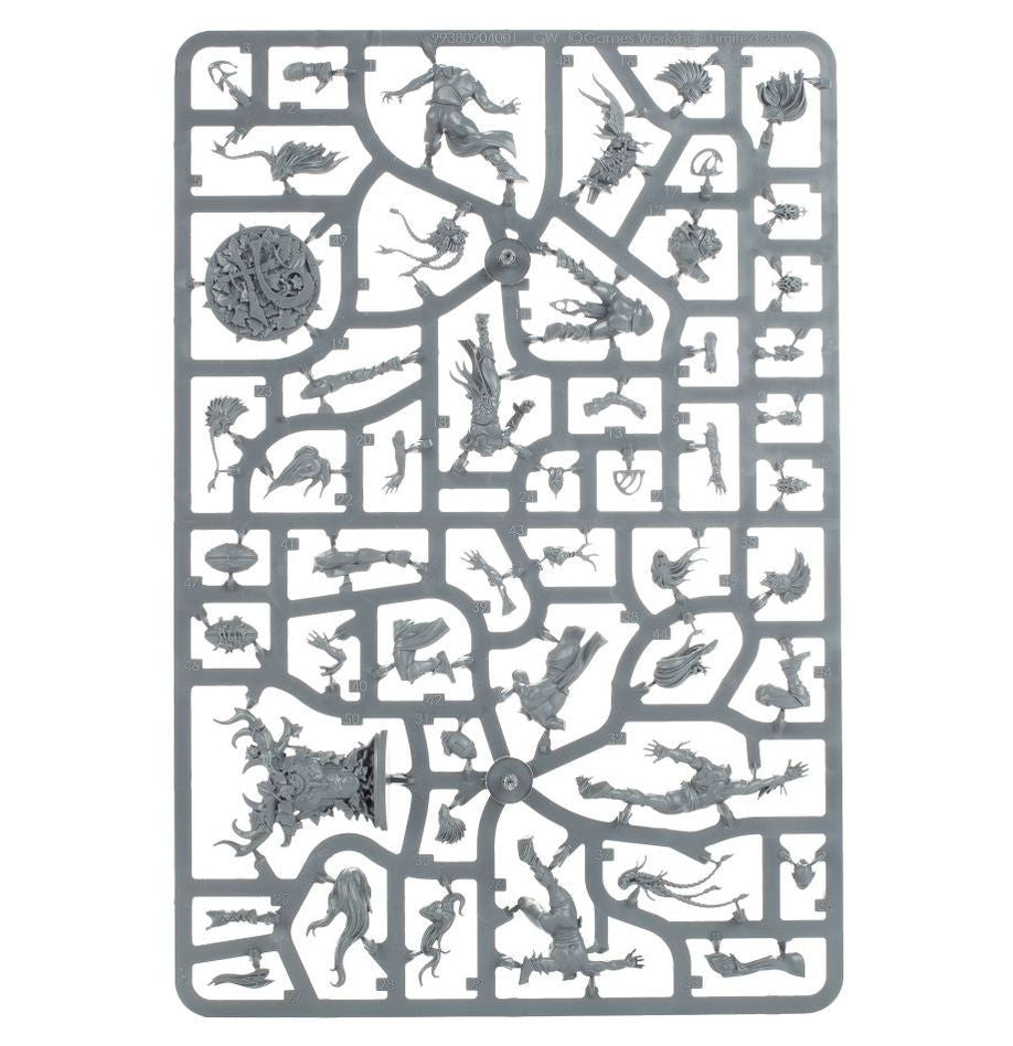 Wood Elf Blood Bowl – 12 miniaturas de plástico sin pintar: Catchers, Throwers, Wardancers y Line Elves