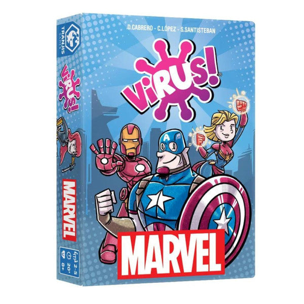 Virus Marvel juego de cartas – caja oficial con personajes del universo Marvel