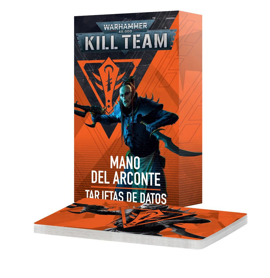 Tarjetas de Datos Mano del Arconte Drukhari Kill Team Warhammer - Vista frontal pack 35 tarjetas Games Workshop