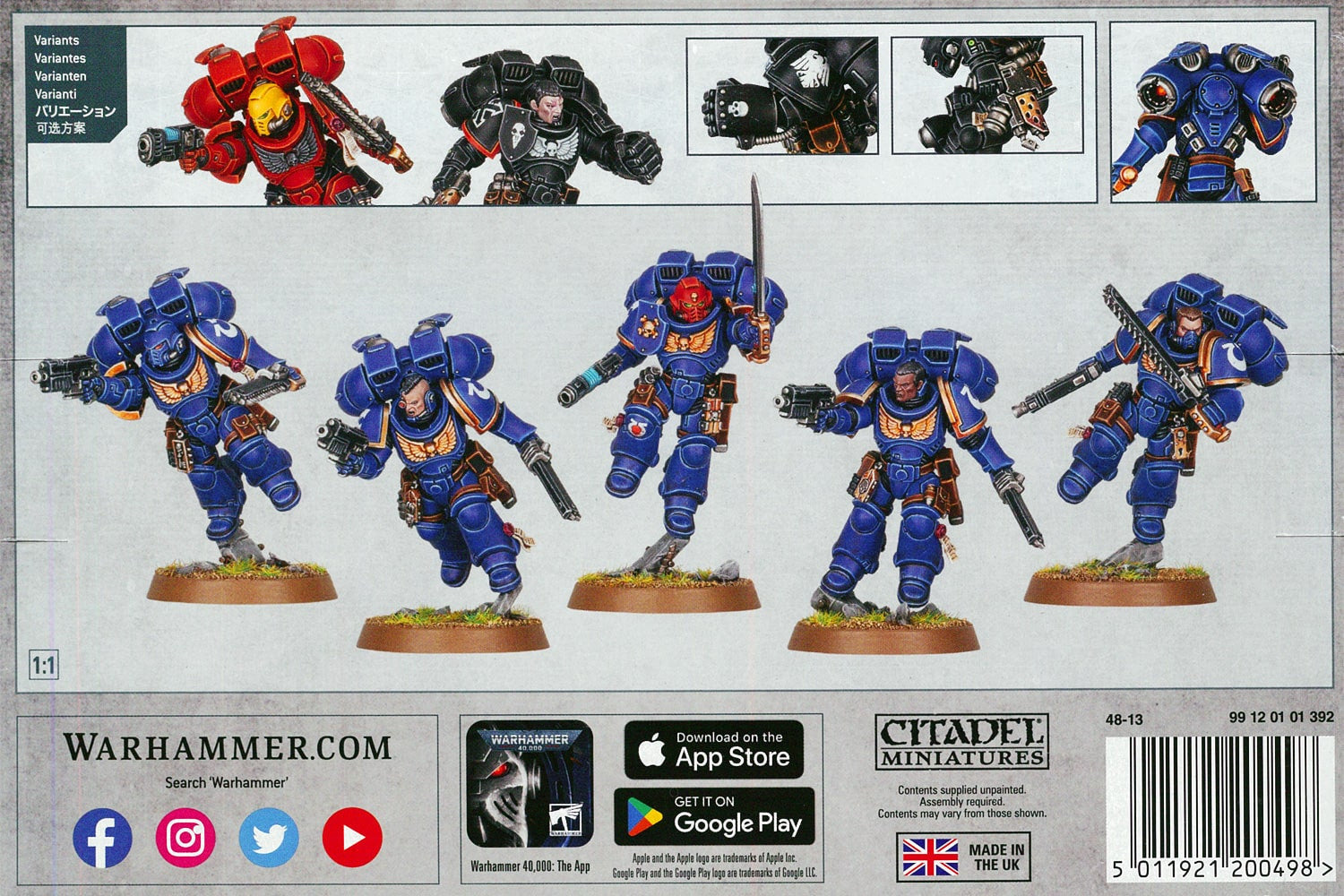 Intercesores con Propulsor de Salto Warhammer 40K - Detalle Sargento con espada de energía y pistola de plasma