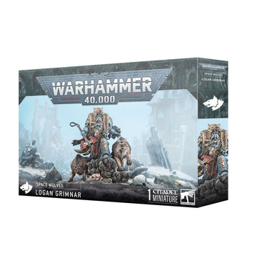 Logan Grimnar Lobos Espaciales Warhammer 40K - Vista frontal miniatura Señor del Capítulo Games Workshop