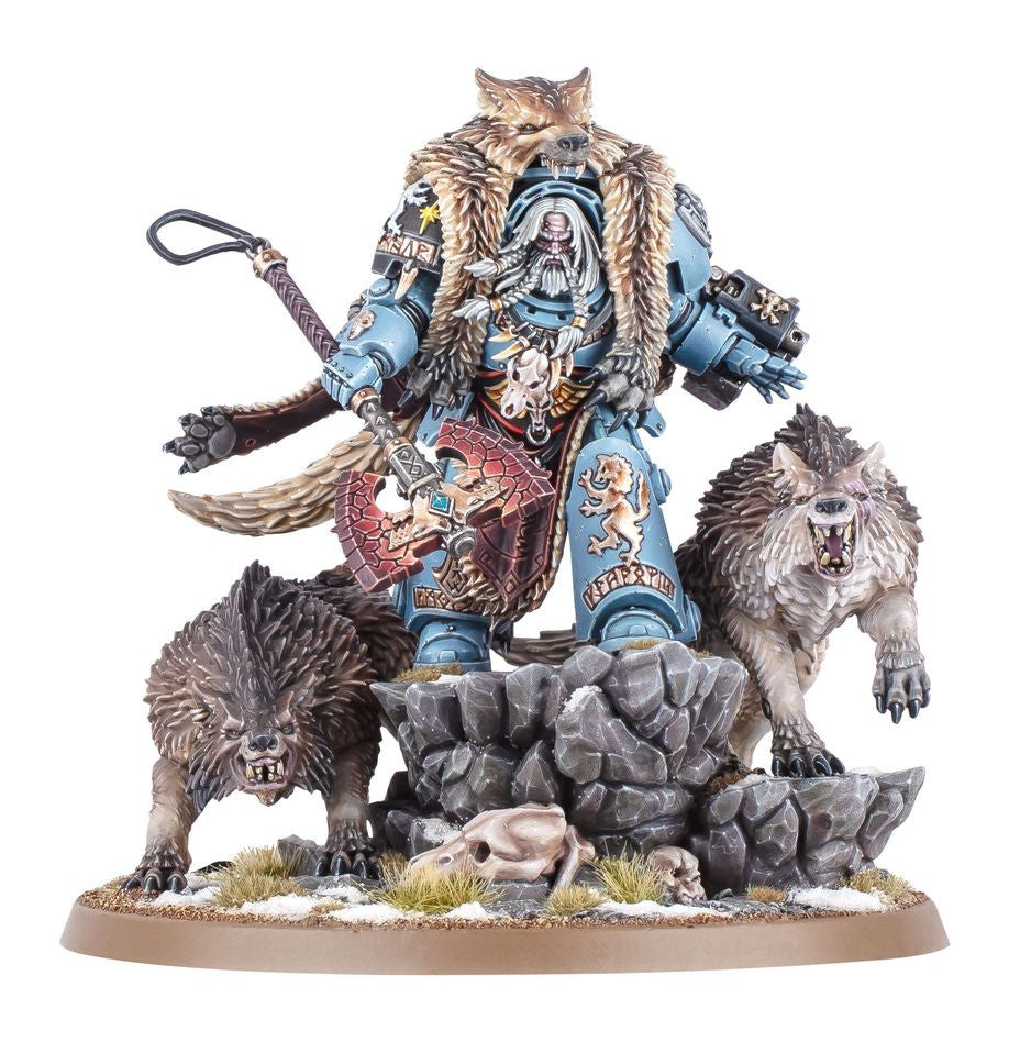 Logan Grimnar Lobos Espaciales Warhammer 40K - Miniatura 50 piezas plástico peana Citadel 80mm Games Workshop