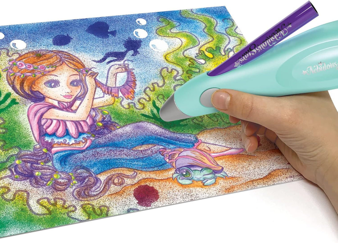 Nebulous Stars Areógrafo Eléctrico - Kit de Pintura con Plantillas y Pegatinas NS11352