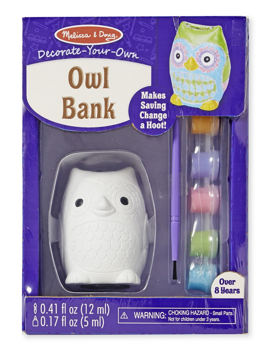 Juego de creatividad, decora a tu gusto búho hucha - melissa & doug
