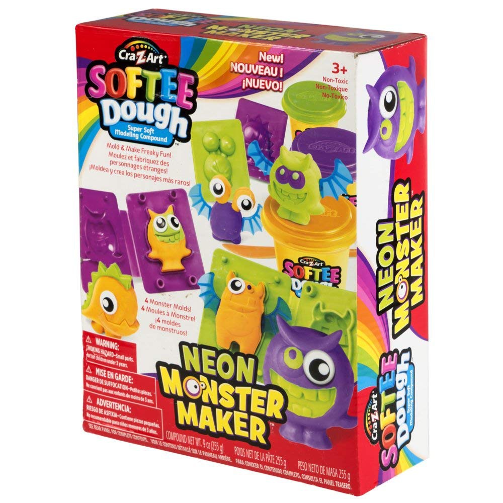SET PLASTILINA FLUORESCENTE MONSTRUOS