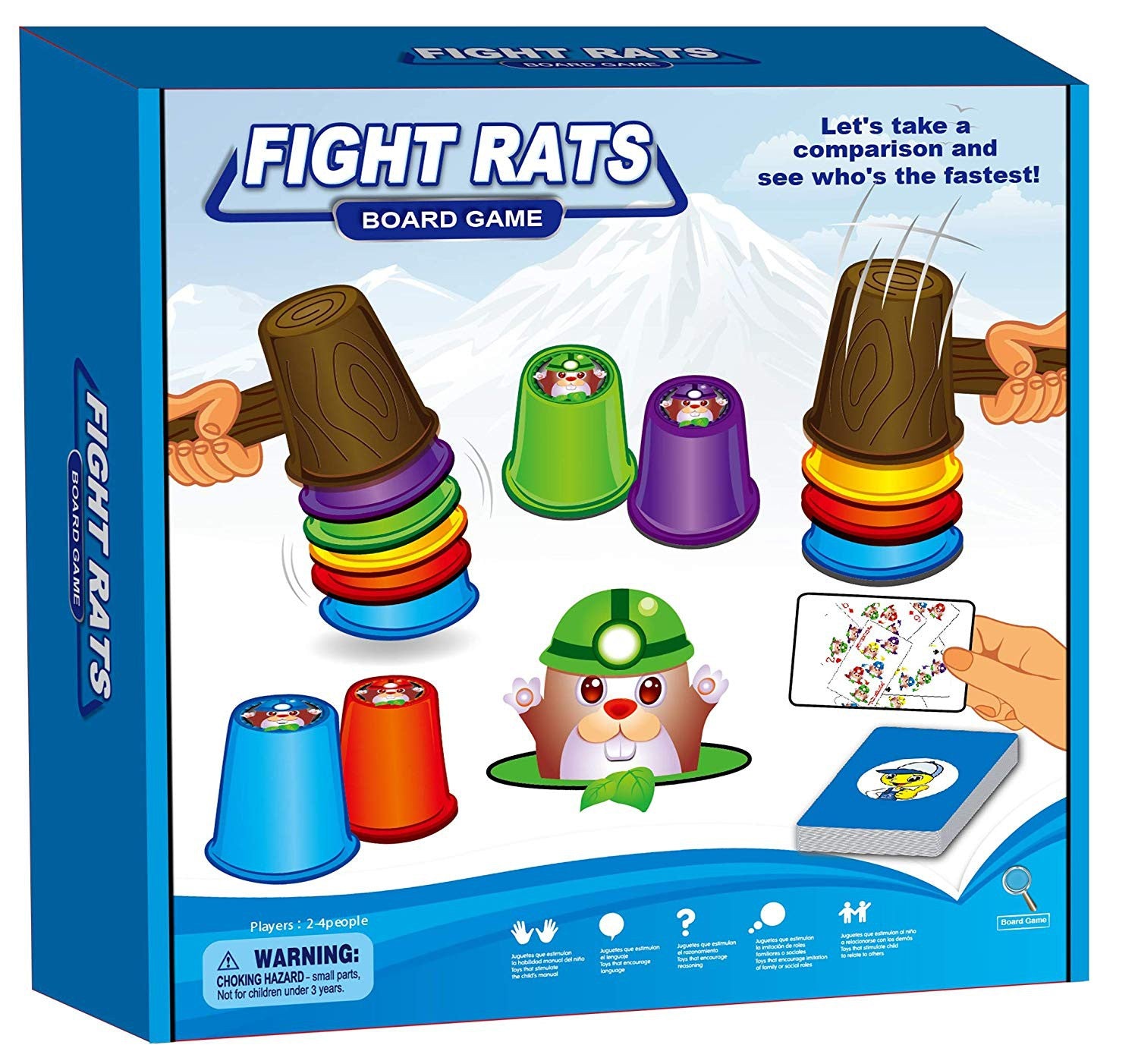 JUEGO DE MESA GOLPEA A LOS TOPOS, Velocidad y Reflejos