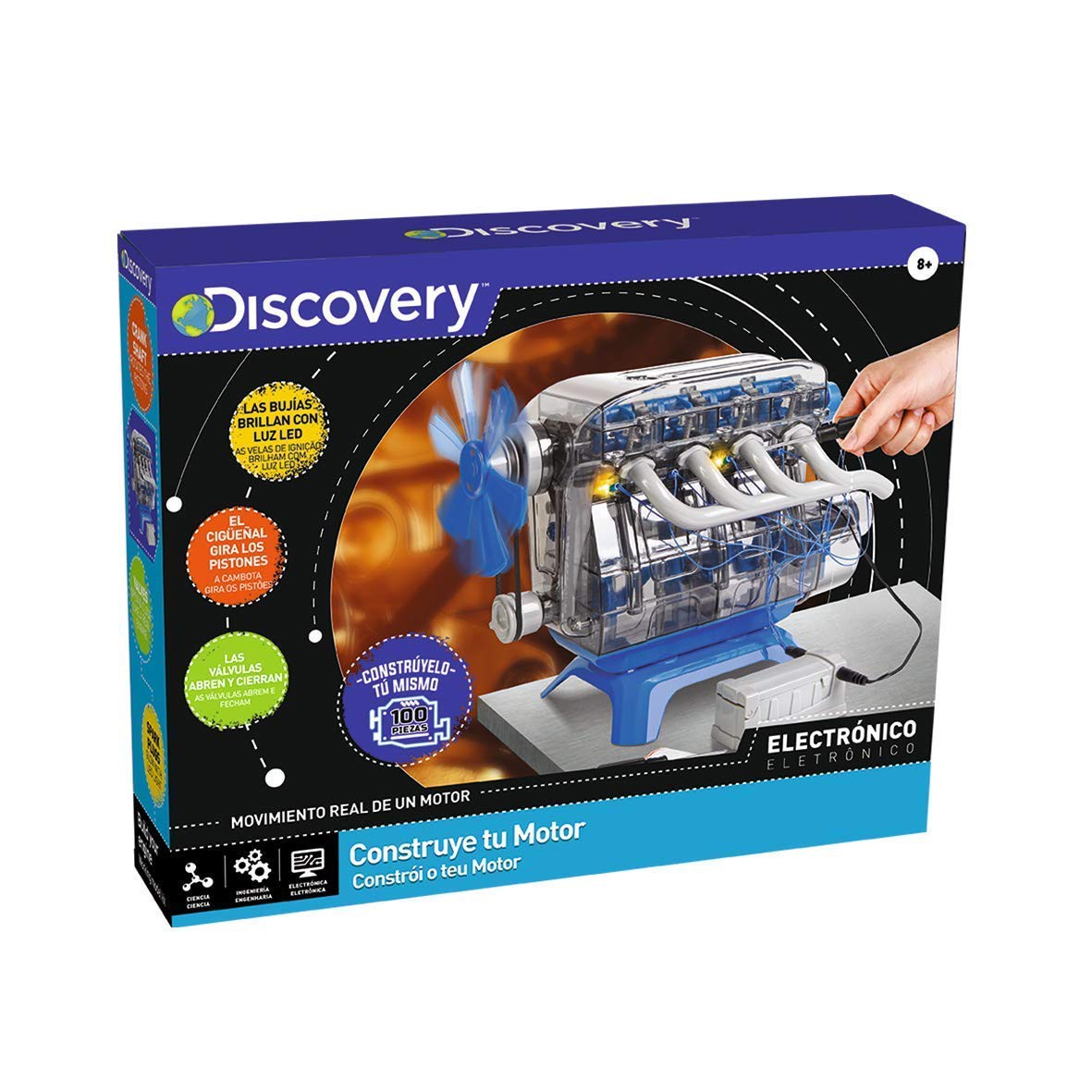 Discovery Other: Construye Juegos y Maquetas para Niños con Motor de Juguete - Incluye 103 Piezas para el Montaje (6000179)