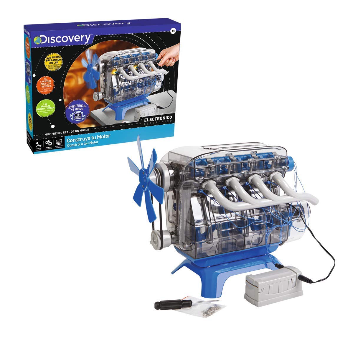 Discovery Other: Construye Juegos y Maquetas para Niños con Motor de Juguete - Incluye 103 Piezas para el Montaje (6000179)