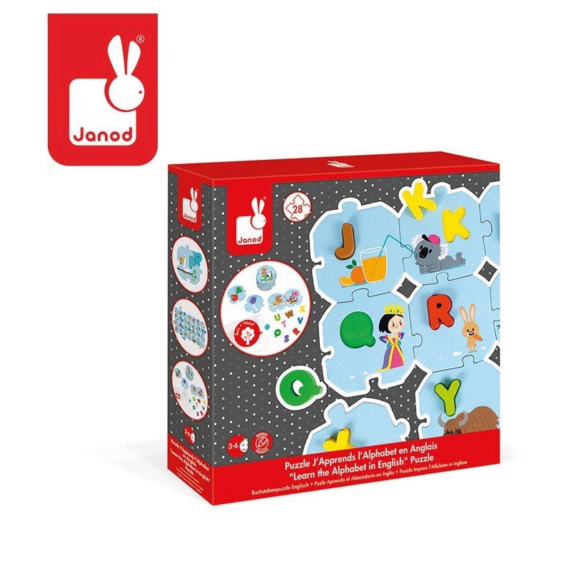 Puzle para aprender el alfabeto versión en Inglés - Janod J02705