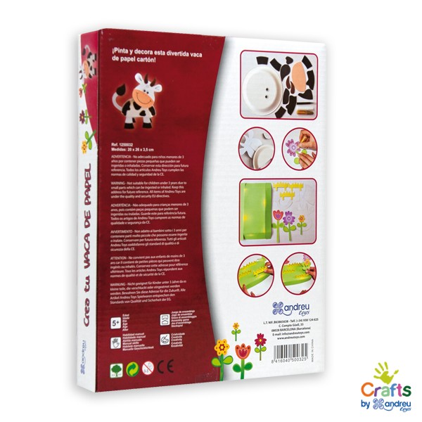Kit Manualidades Crea tu Propia Vaca Andreu Toys | Niños Creativos