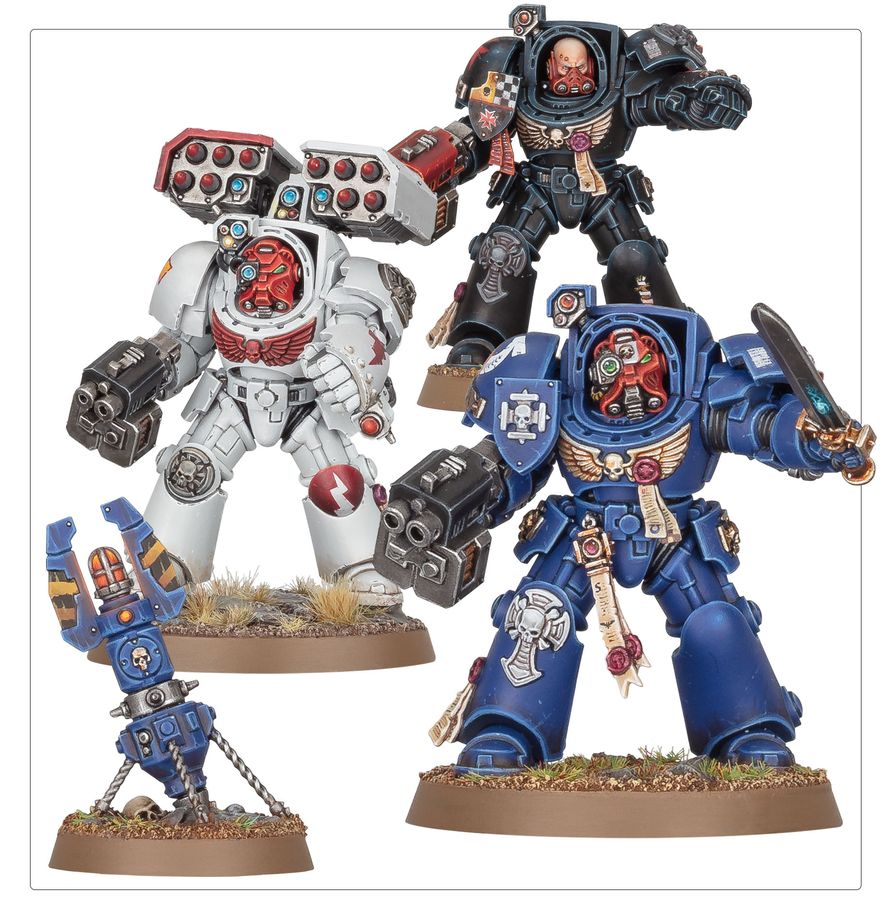 Kit 140 piezas plástico Exterminadores Space Marines con peanas Citadel 40mm y calcomanías