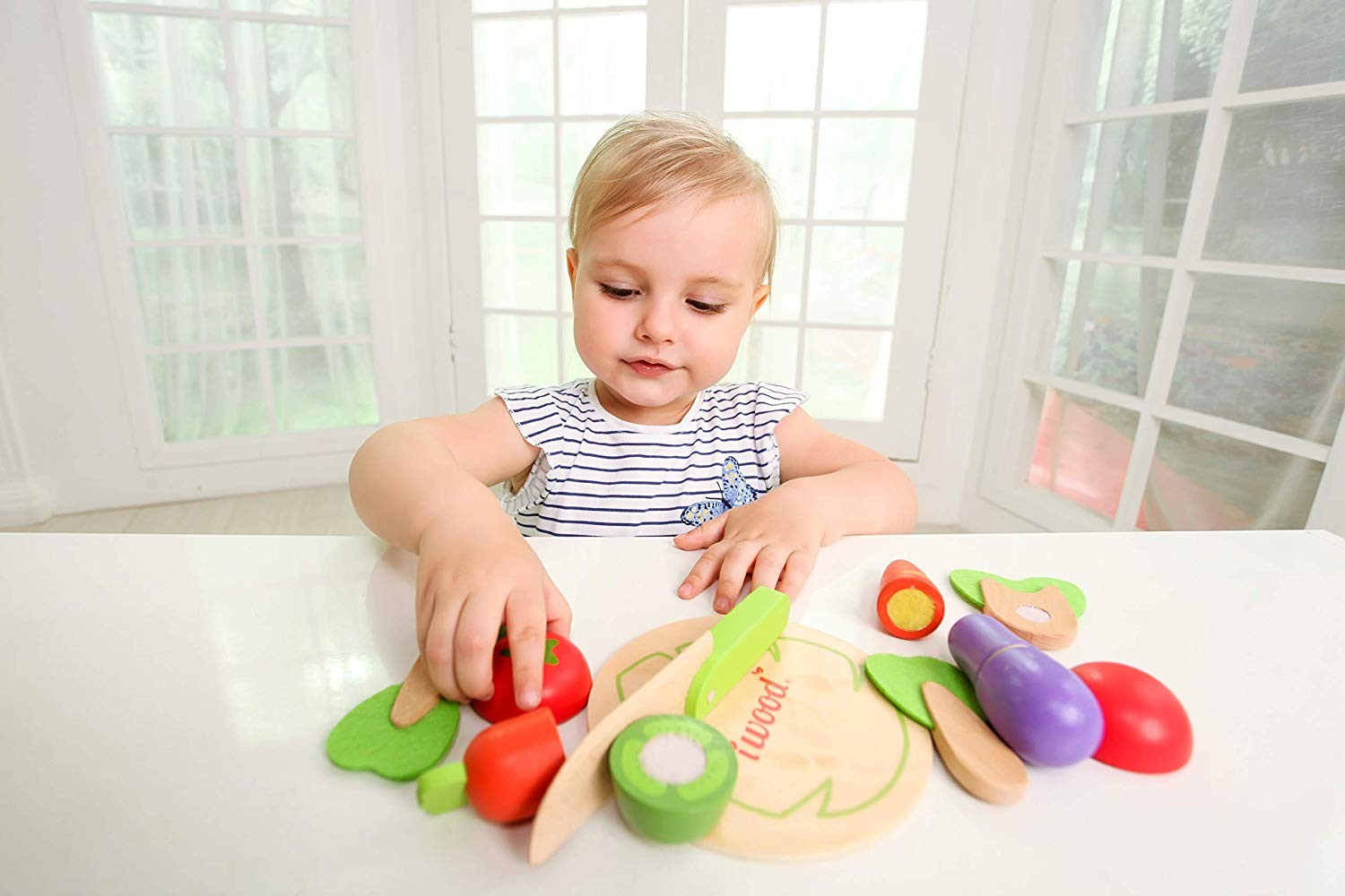 JUEGO DE COMIDA EN MADERA - VERDURAS