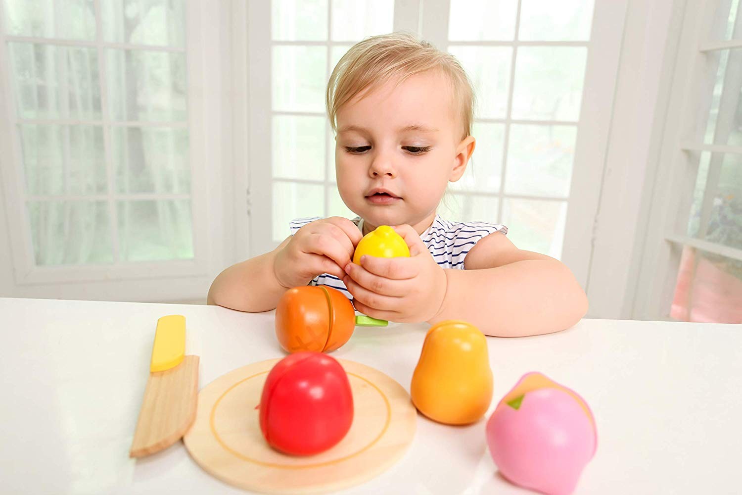 JUEGO DE COMIDA EN MADERA - FRUTAS