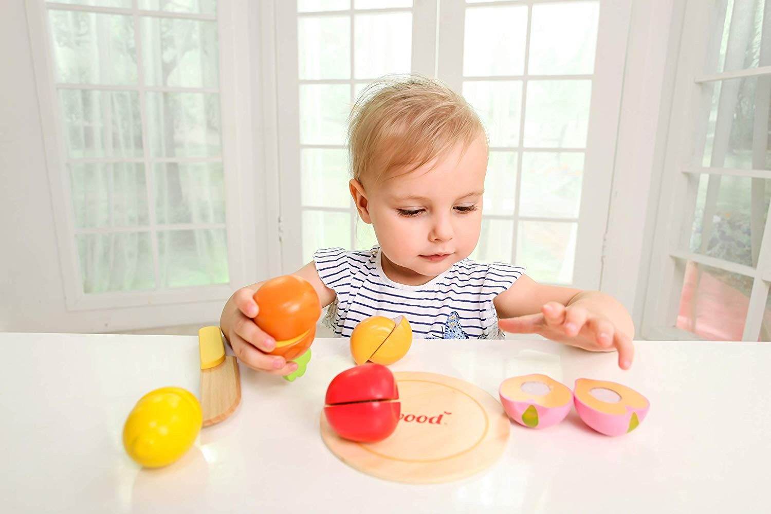 JUEGO DE COMIDA EN MADERA - FRUTAS
